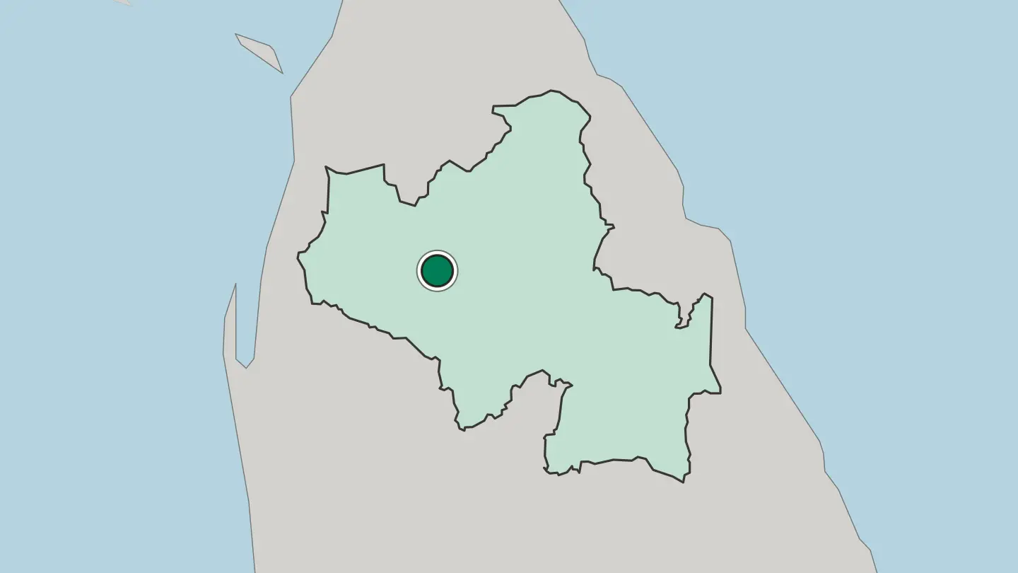 Map of Anuradhapura in Sri Lanka