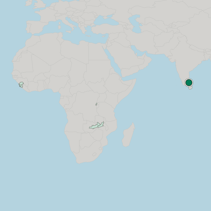 Map showing Jaffna — In Sri Lanka