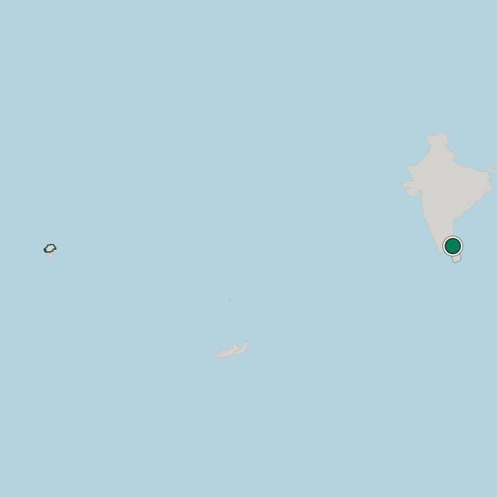 Map showing Jaffna — In Northern Province