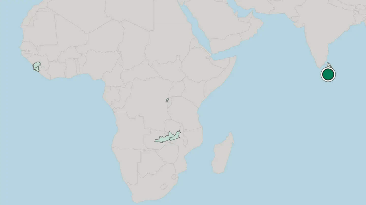 Map of Galle in Sri Lanka