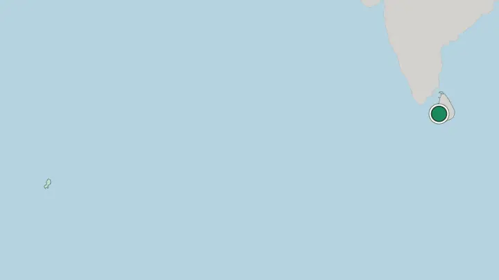 Map of Colombo in Sri Lanka