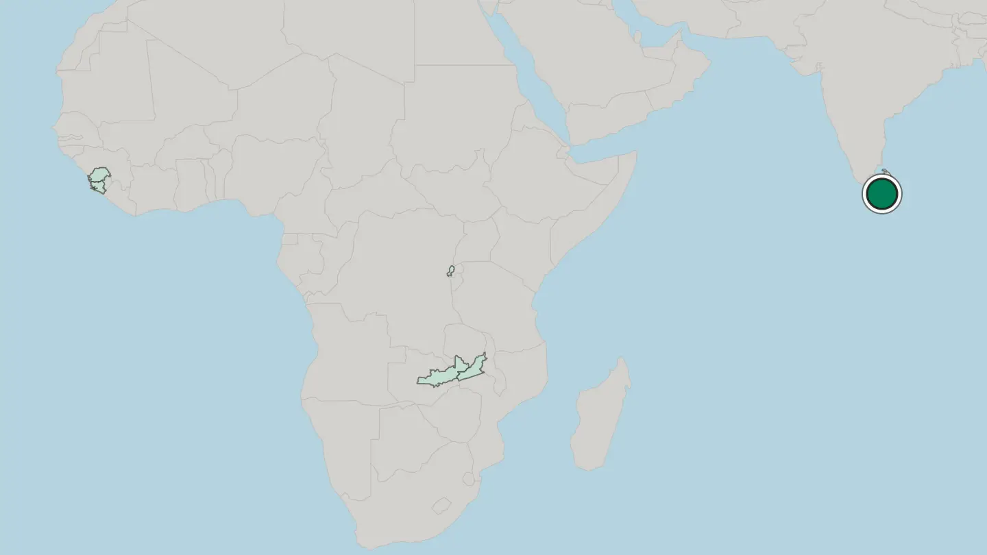 Map of Colombo in Sri Lanka