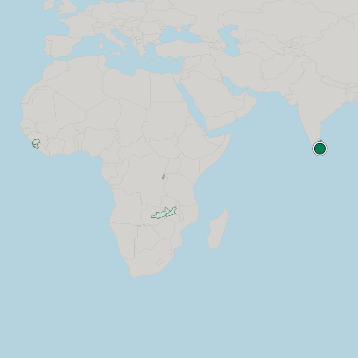 Map showing Colombo — In Sri Lanka