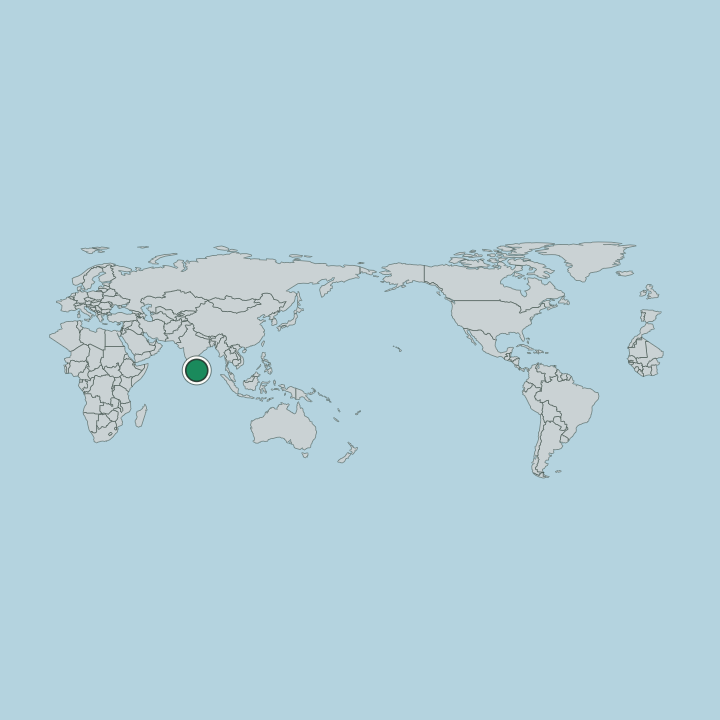 Map showing Sri Lanka — Worldwide