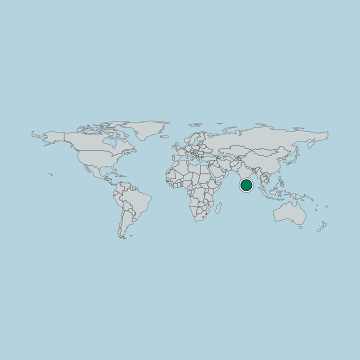 Map showing Sri Lanka — Worldwide