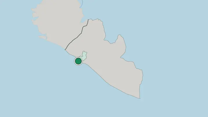 Map of Monrovia in Liberia