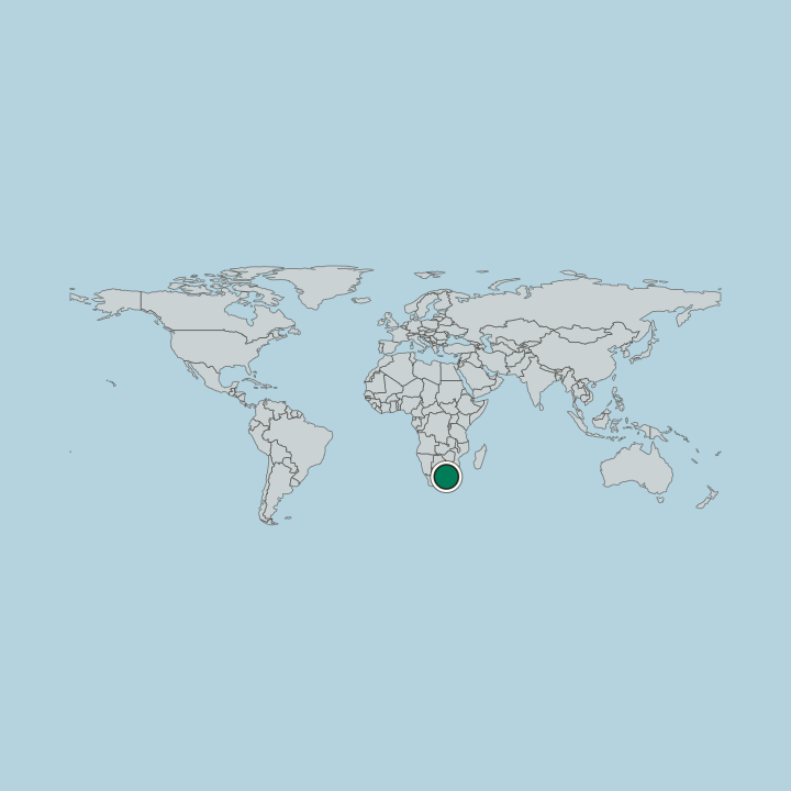 Map showing Lesotho — Worldwide