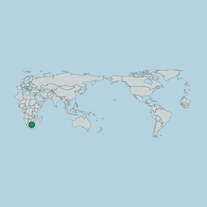 Map showing Lesotho — Worldwide