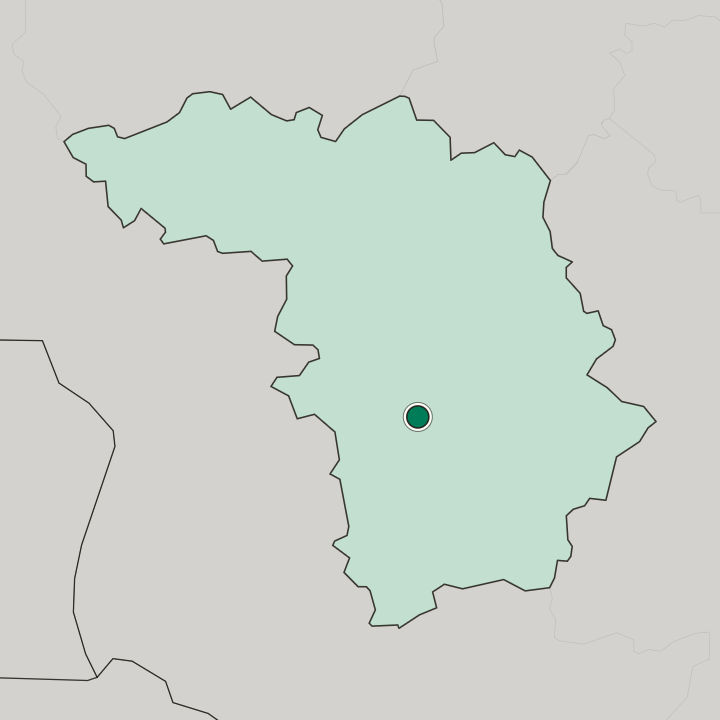 Map showing Kaunas — In Kaunas County
