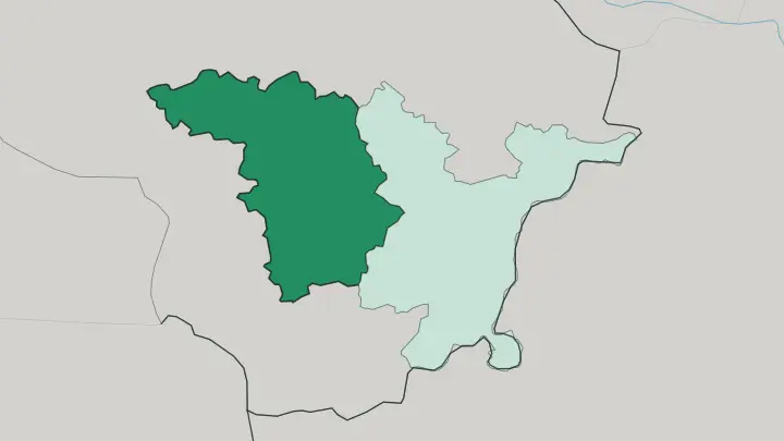 Map of Kaunas County in Lithuania