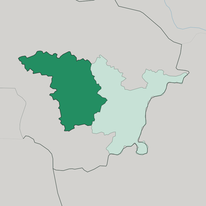Map showing Kaunas County — In Lithuania