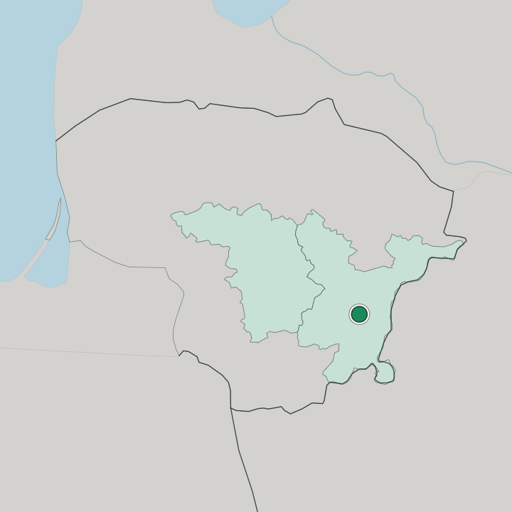 Map showing Vilnius — In Lithuania