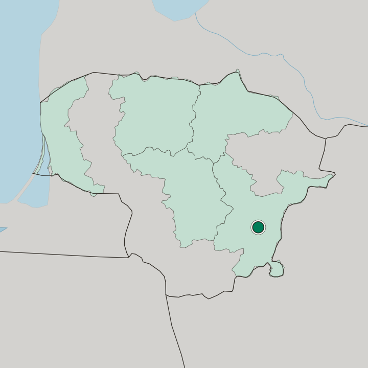 Map showing Pilaitė — In Lithuania
