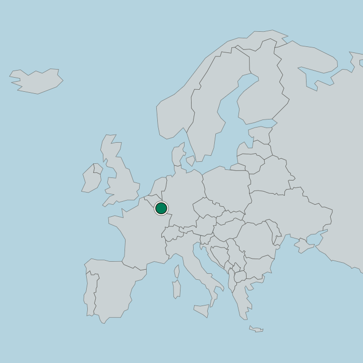 Map showing Luxembourg — In Europe
