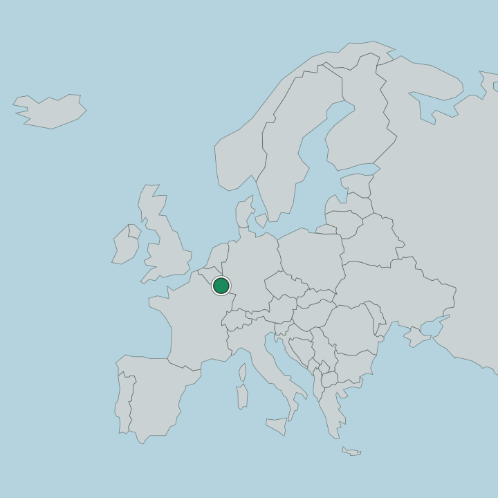 Map showing Luxembourg — In Europe