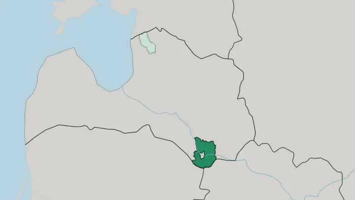 Map of Daugavpils in Latvia