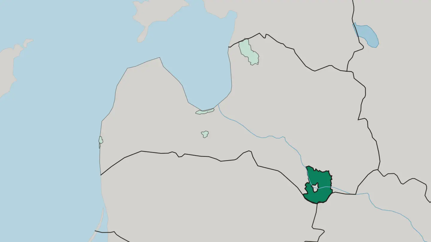 Map of Daugavpils in Latvia