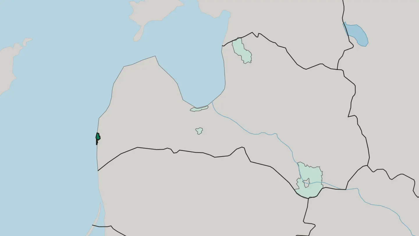 Map of Liepāja in Latvia