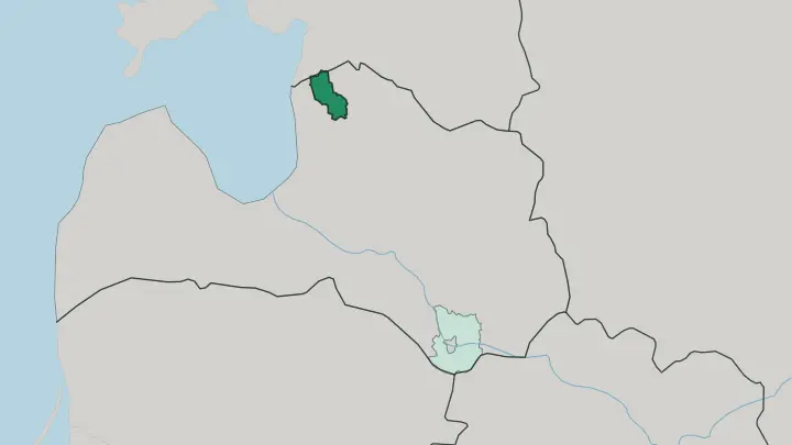 Map of Rīga in Latvia