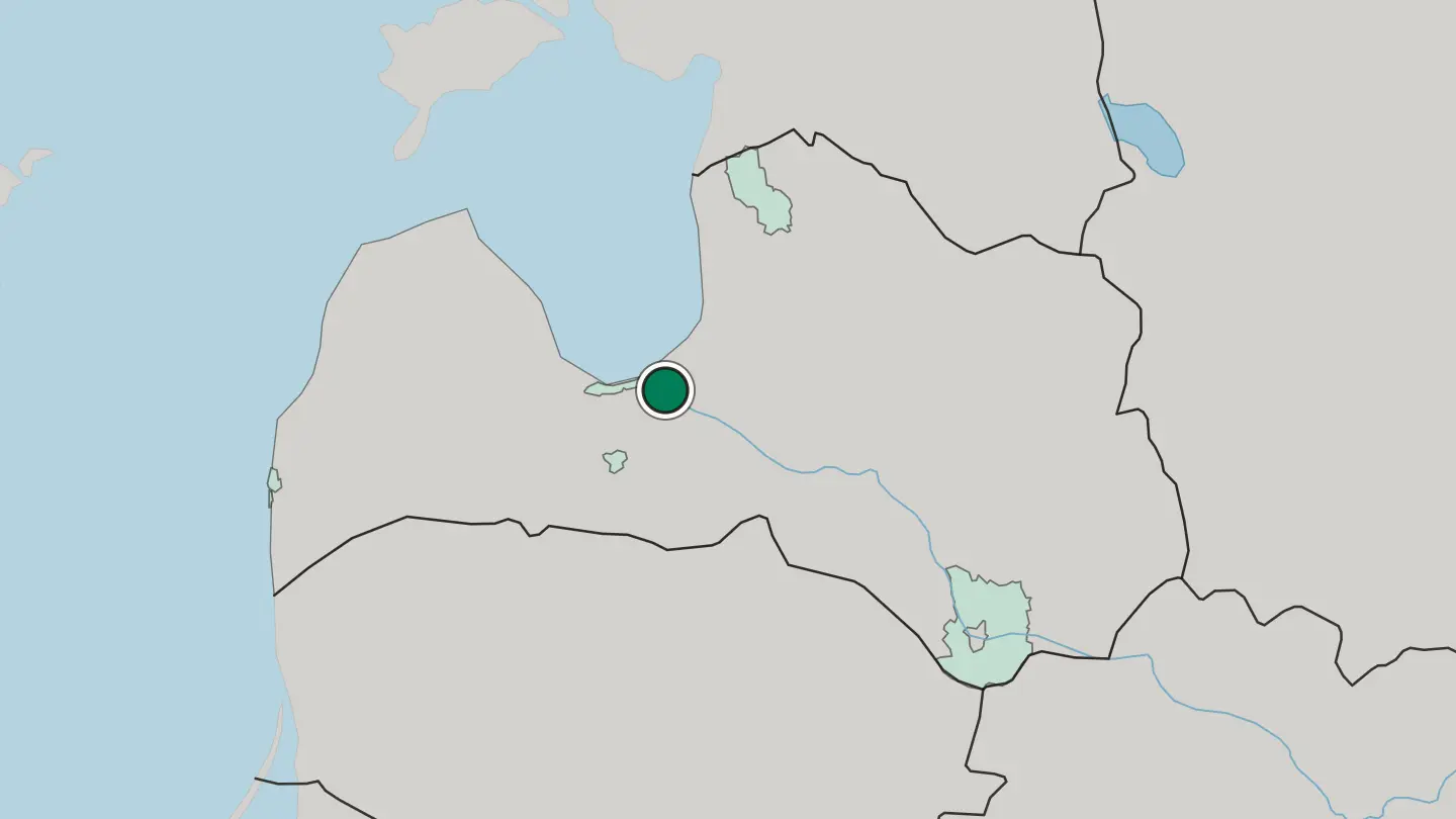 Map of Riga in Latvia