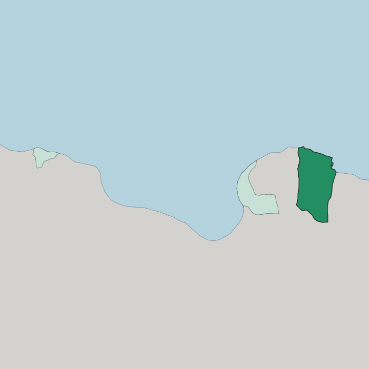 Map showing Darnah — In Libya