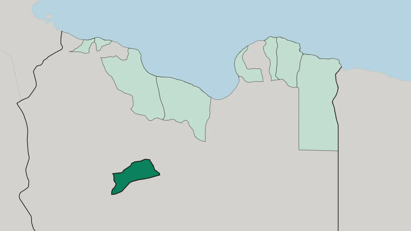 Map of Sabhā in Libya