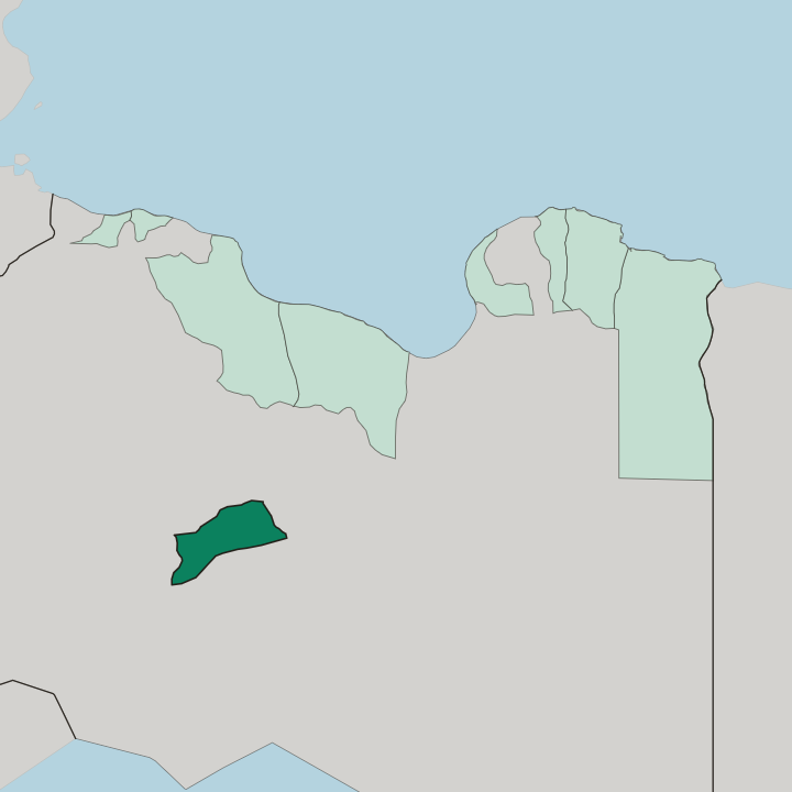 Map showing Sabhā — In Libya