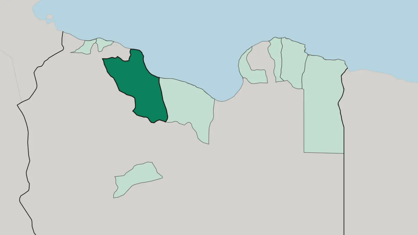 Map of Sha‘bīyat Mişrātah in Libya