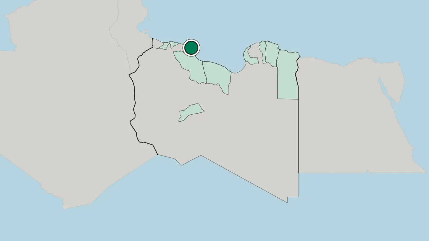 Map of Misratah in Libya