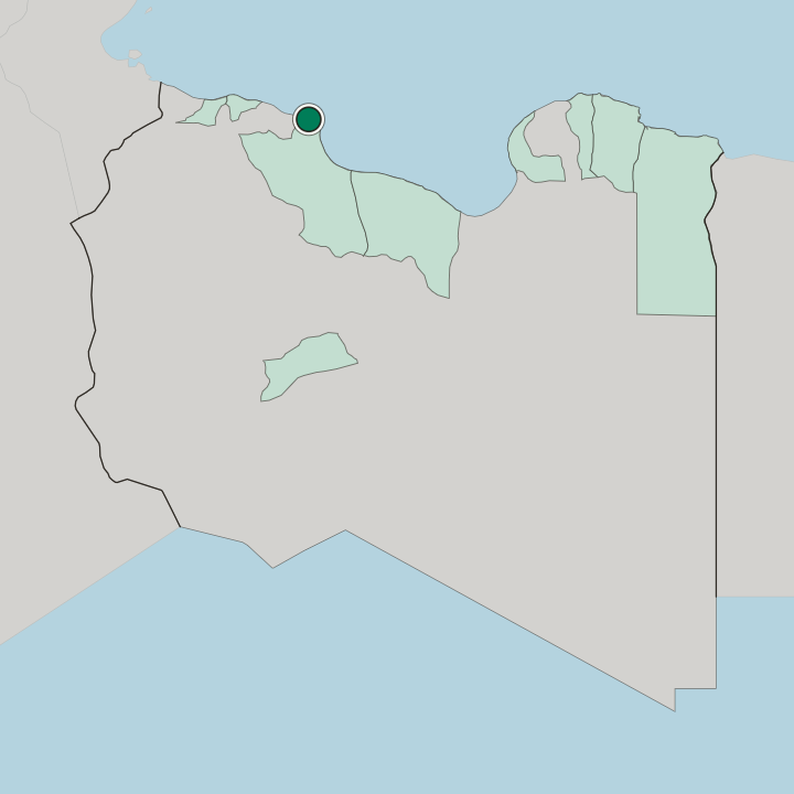 Map showing Misratah — In Libya