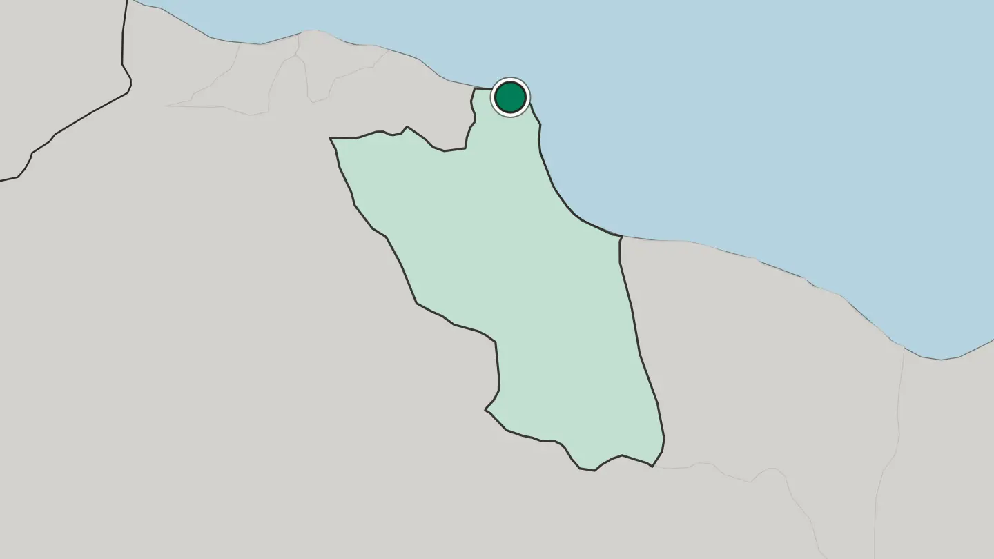 Map of Misratah in Libya