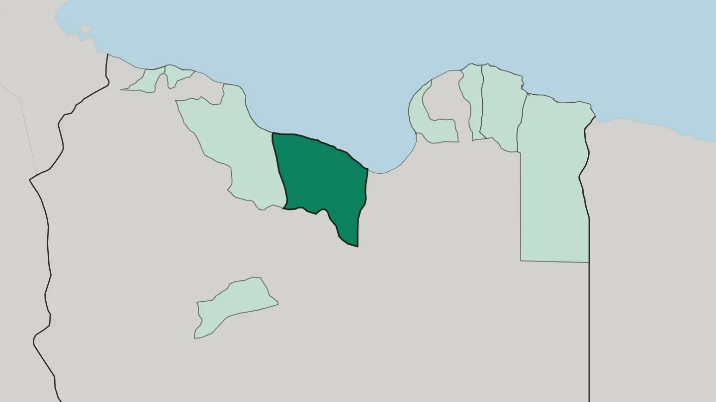 Map of Surt in Libya