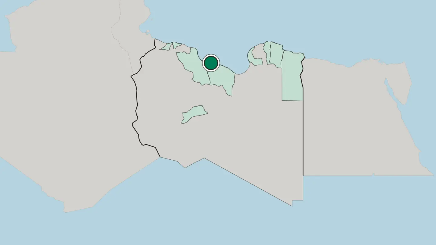 Map of Sirte in Libya