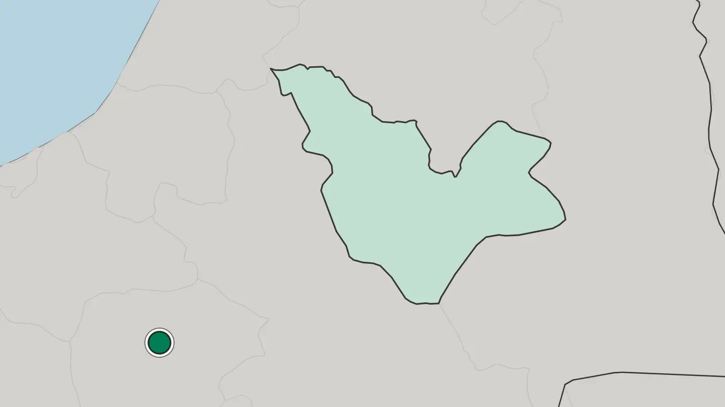 Map of Beni Mellal in Morocco