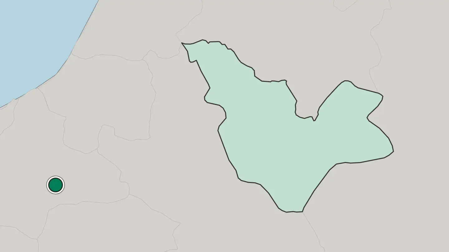 Map of Khouribga in Morocco