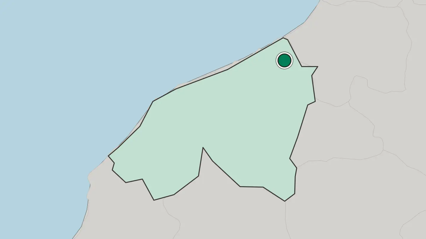 Map of Benslimane in Morocco