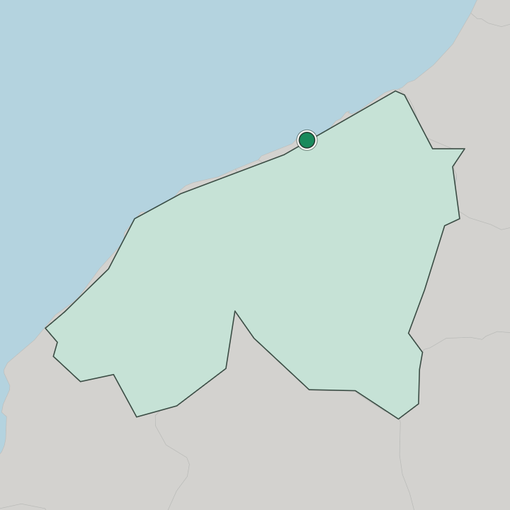Map showing Ain Diab — In Casablanca-Settat