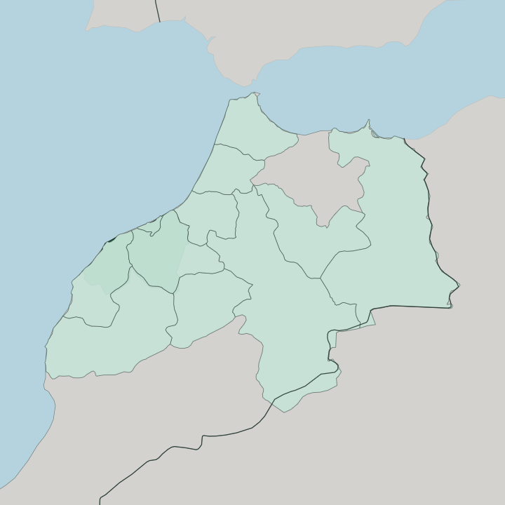 Map showing Casablanca-Settat — In Morocco