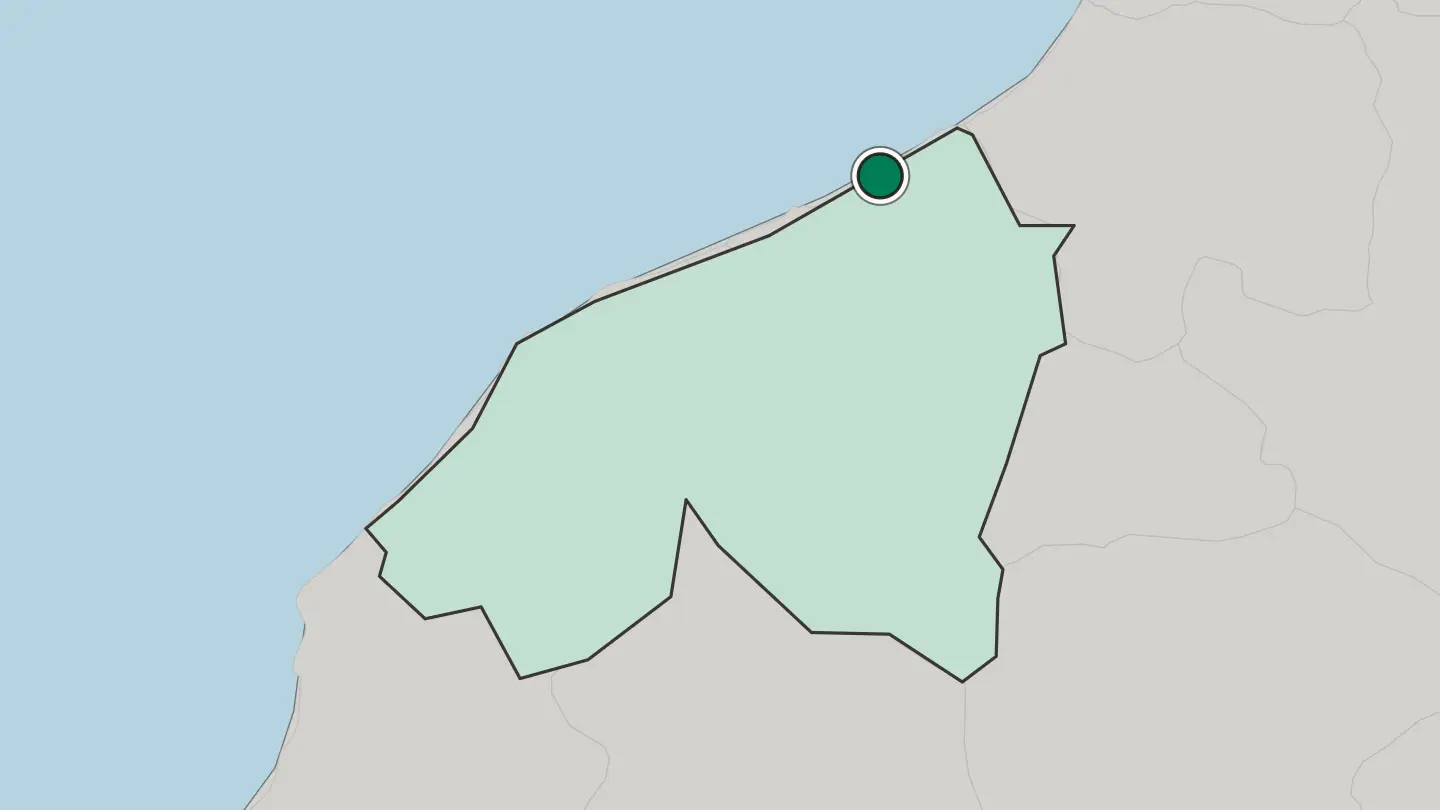 Map of Mohammedia in Morocco