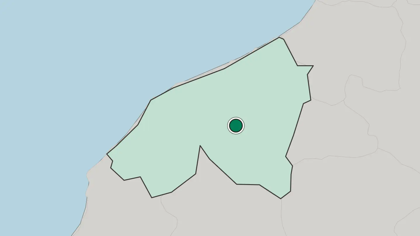 Map of Settat in Morocco
