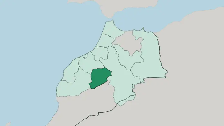 Map of Dakhla-Oued Ed-Dahab in Morocco