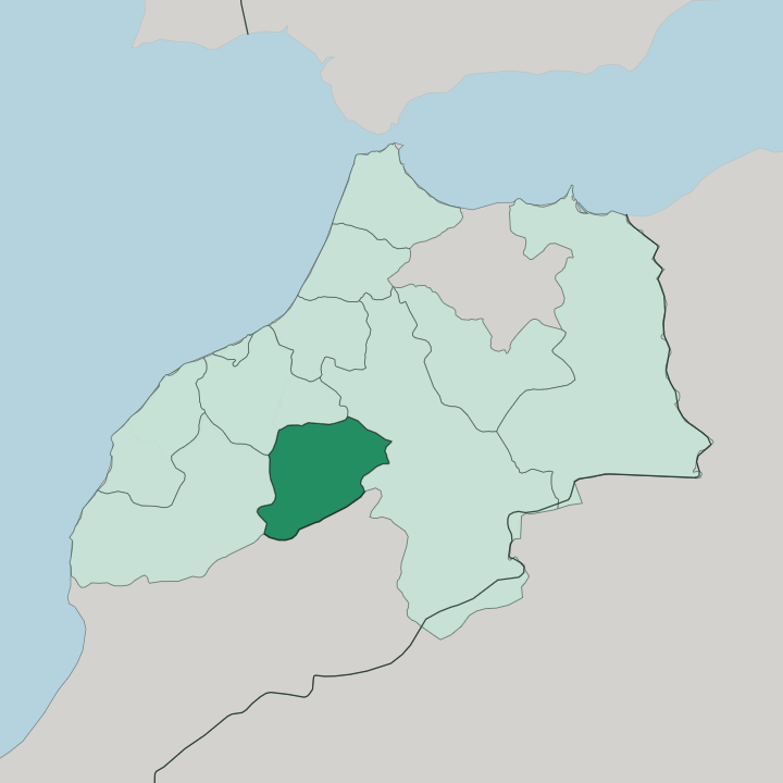 Map showing Dakhla-Oued Ed-Dahab — In Morocco