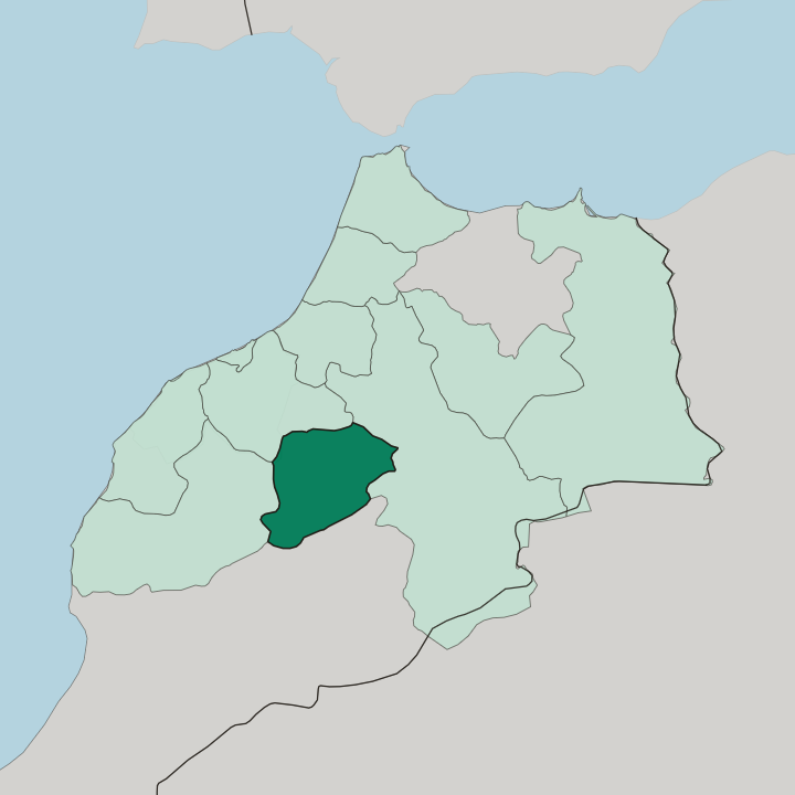 Map showing Dakhla-Oued Ed-Dahab — In Morocco
