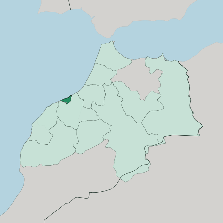 Map showing Drâa-Tafilalet — In Morocco