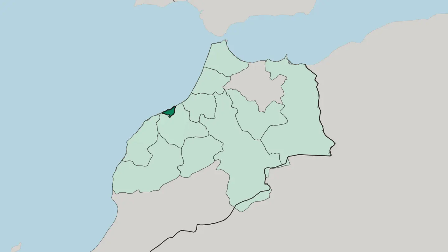 Map of Drâa-Tafilalet in Morocco