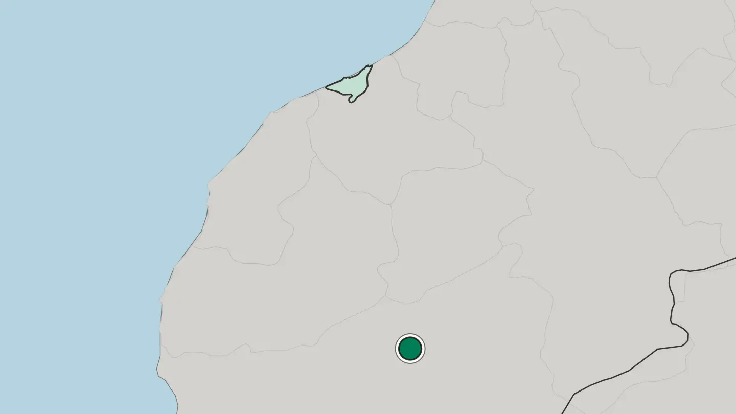 Map of Ouarzazate in Morocco