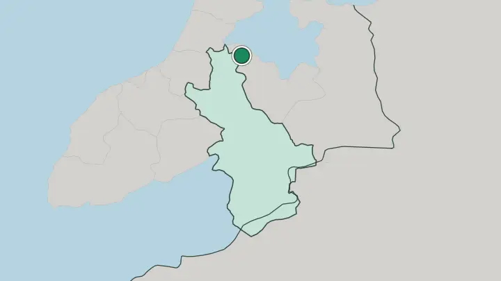 Map of Fes in Morocco