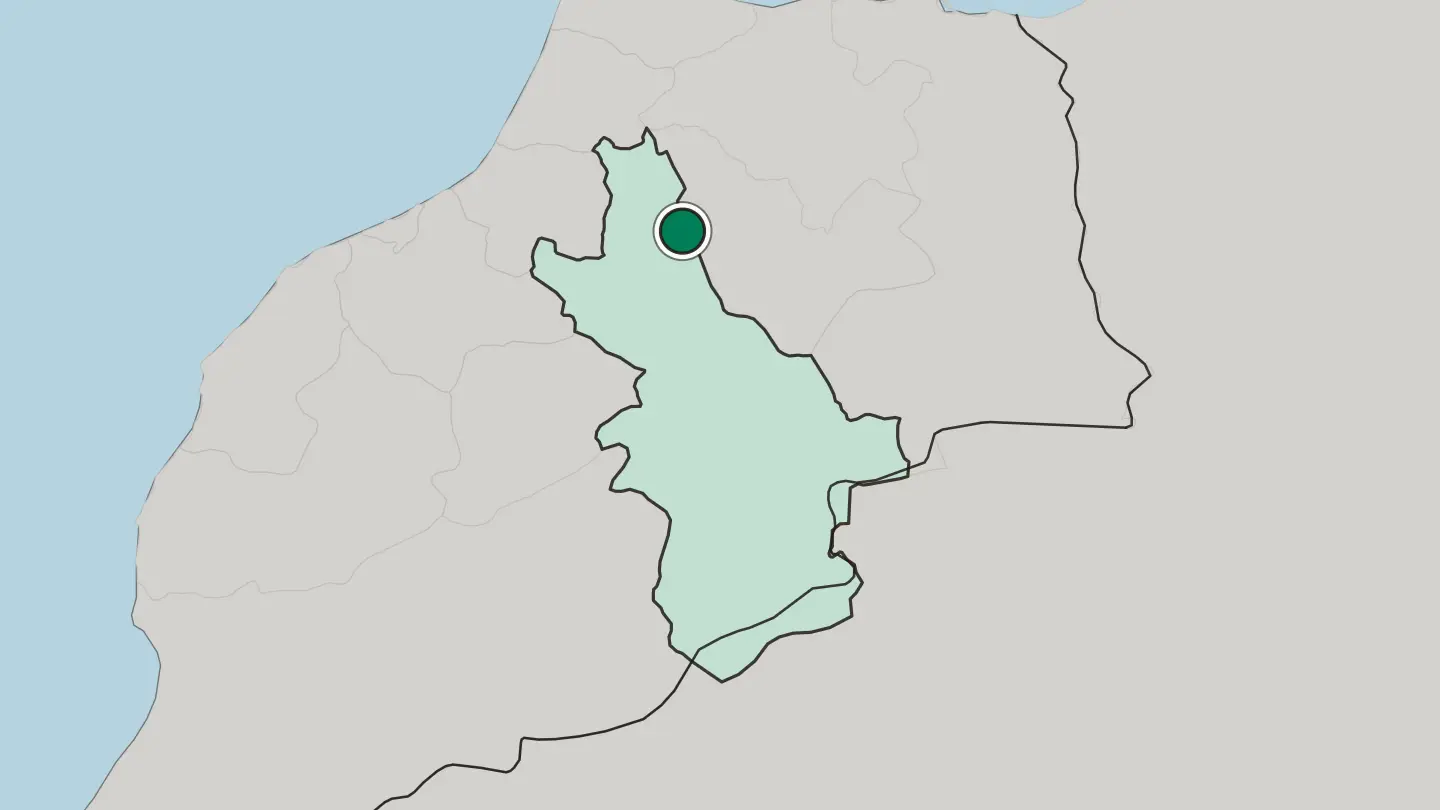 Map of Ifrane in Morocco
