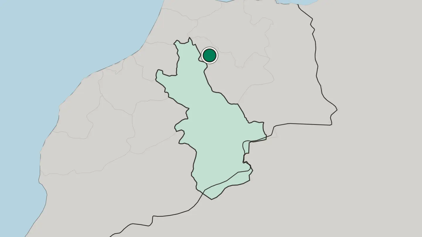 Map of Sefrou in Morocco