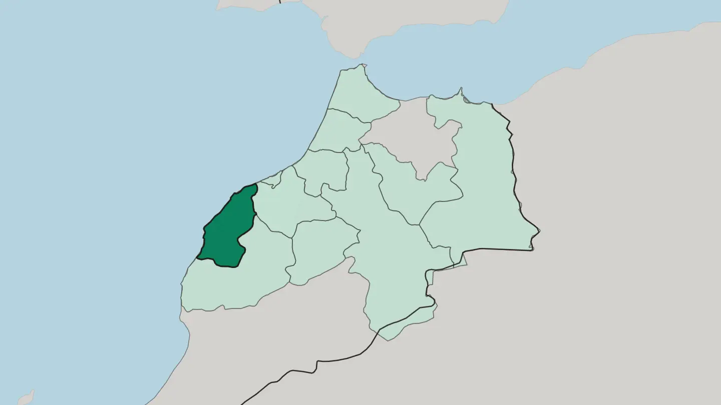 Map of Guelmim-Oued Noun in Morocco